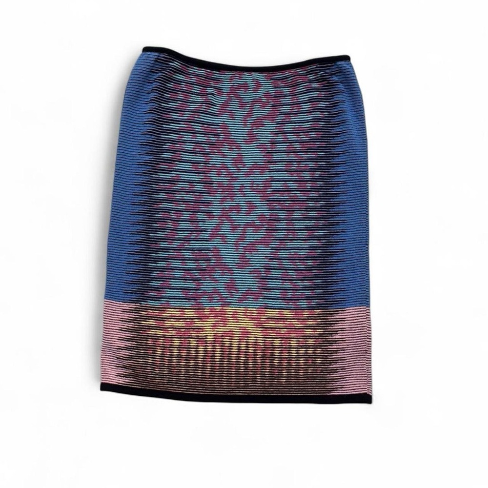 Missoni Blue and Pink Knee-Length Pencil Skirt
